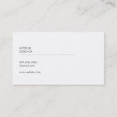 シンプル文字変動への深い線(紫) 名刺 (裏面)