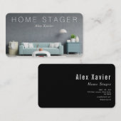 シンプル文字家のスター名刺 名刺 (正面/裏面)