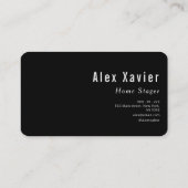 シンプル文字家のスター名刺 名刺 (裏面)