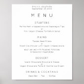 シンプル文字白黒または任意の色のメ結婚ニュー ポスター (正面)