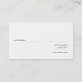 シンプル文字線（灰色） 名刺 (裏面)