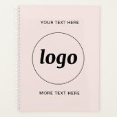 シンプル文字赤面ピンク プランナー手帳 (正面)