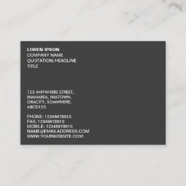 シンプル文字02 – グレー 名刺