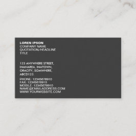 シンプル文字02 – グレー 名刺