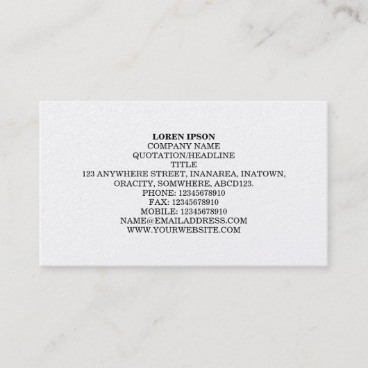 シンプル文字03 – 白色(金ゴールドカード) 名刺 (正面)