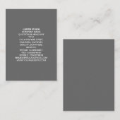 シンプル文字04 – グレー 名刺 (正面/裏面)
