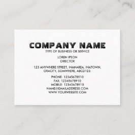 シンプル文字06 – 白 名刺