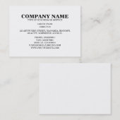 シンプル文字06a – 白 名刺 (正面/裏面)