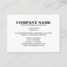 シンプル文字06a – 白 名刺