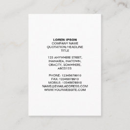 シンプル文字07 – 白 名刺