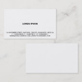 シンプル文字08 – 白 名刺 (正面/裏面)