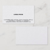 シンプル文字08 – 白(金ゴールド) 名刺 (正面/裏面)