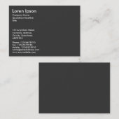 シンプル文字 – グレー 名刺 (正面/裏面)