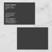 シンプル文字 – グレー 名刺 (正面/裏面)