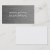 シンプル文字（ステンレス鋼） 名刺 (正面/裏面)