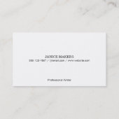 シンプル文字 名刺 (裏面)