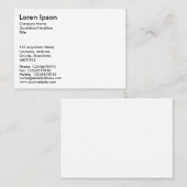 シンプル文字 – 白 名刺 (正面/裏面)