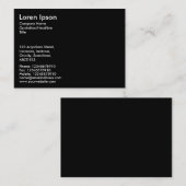 シンプル文字 – 黒 名刺 (正面/裏面)