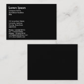 シンプル文字 – 黒 名刺 (正面/裏面)