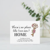 シンプル新しいホーム引っ越しましたの移動告知 ポストカード (スタンド正面)