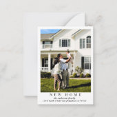 シンプル新モダンしいホーム写真の移動告知 ノートカード (正面)