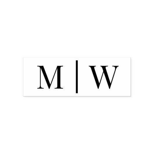 シンプル新婦結婚の2イニシャルモノグラムVS セルフインキングスタンプ (デザイン)