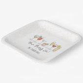 シンプル新年パーティーカクテルドリンク水彩 ペーパープレート (傾斜あり)