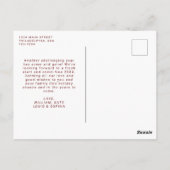 シンプル新年A新しいスタート2フォトホリデー ポストカード (裏面)