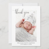 シンプル新生児お誕生日おめでとう 招待状 (正面)