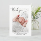 シンプル新生児お誕生日おめでとう 招待状 (スタンド正面)