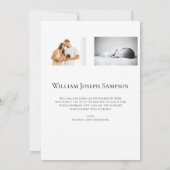 シンプル新生児お誕生日おめでとう 招待状 (裏面)