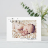 シンプル新生児お誕生日おめでとう 招待状 (スタンド正面)