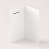 シンプル新生児ボーイベビーおめでとうカード (内部)