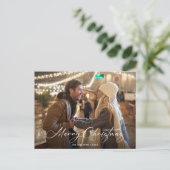 シンプル新着写真クリスマスホリディポストカード シーズンポストカード (スタンド正面)