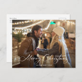 シンプル新着写真クリスマスホリディポストカード シーズンポストカード (正面/裏面)