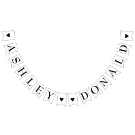 シンプル新郎新婦エレガントな結婚式 バンティングフラッグ