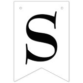 シンプル新郎新婦エレガントな結婚式 バンティングフラッグ (第3の旗)