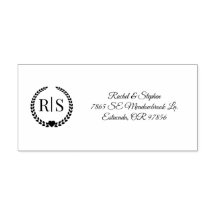 シンプル新郎新婦モノグラム差出人住所