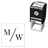 シンプル新郎結婚の2イニシャルモノグラムD セルフインキングスタンプ (インサイチュ)