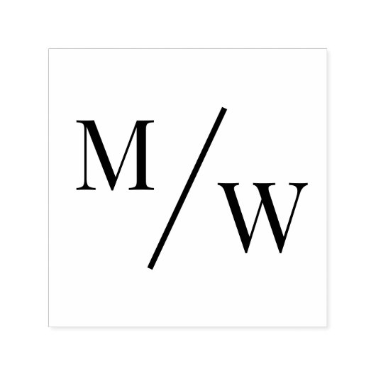 シンプル新郎結婚の2イニシャルモノグラムD セルフインキングスタンプ (デザイン)