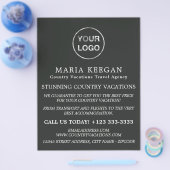 シンプル旅行モダン代理店の広告フライヤー チラシ (シングル)