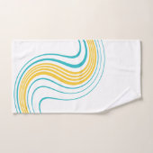 シンプル旋回 – ターコイズと黄色 バスタオルセット (ハンドタオル)