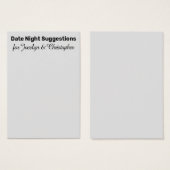 シンプル日の夜の提案ライトグレーカード (正面&裏面)