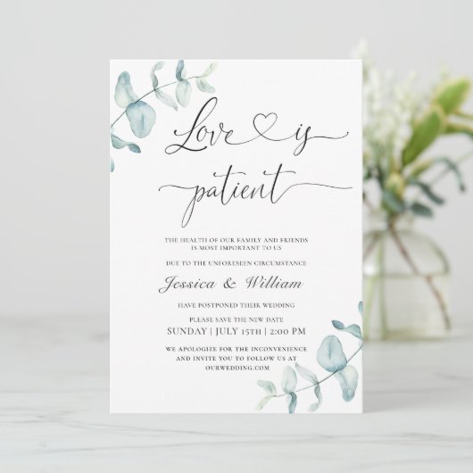 シンプル日エレガント付の水の色の変更 招待状 (スタンド正面)