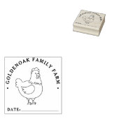 シンプル日チキン卵パーソナライズされた卵農場 ラバースタンプ (押印)