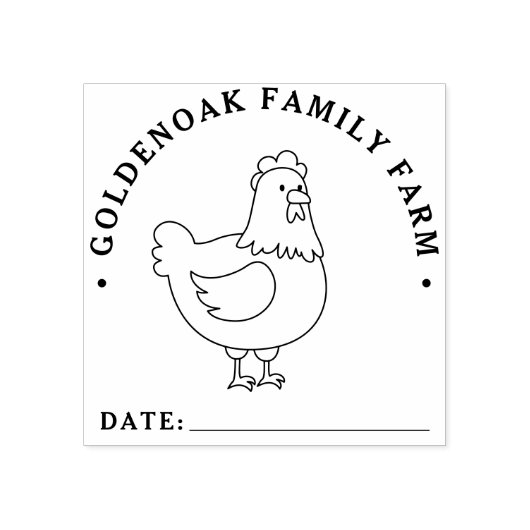 シンプル日チキン卵パーソナライズされた卵農場 ラバースタンプ (インプリント)