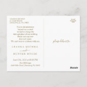 シンプル日付の発表後結婚の変更 ポストカード (裏面)