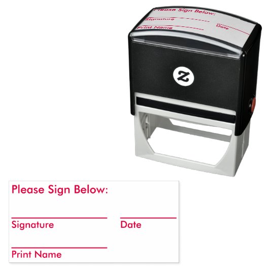 シンプル日付の署名要求ラバースタンプ セルフインキングスタンプ (インサイチュ)