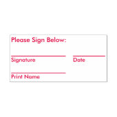 シンプル日付の署名要求ラバースタンプ セルフインキングスタンプ (デザイン)