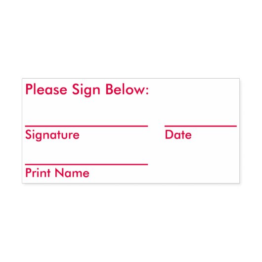 シンプル日付の署名要求ラバースタンプ セルフインキングスタンプ (デザイン)